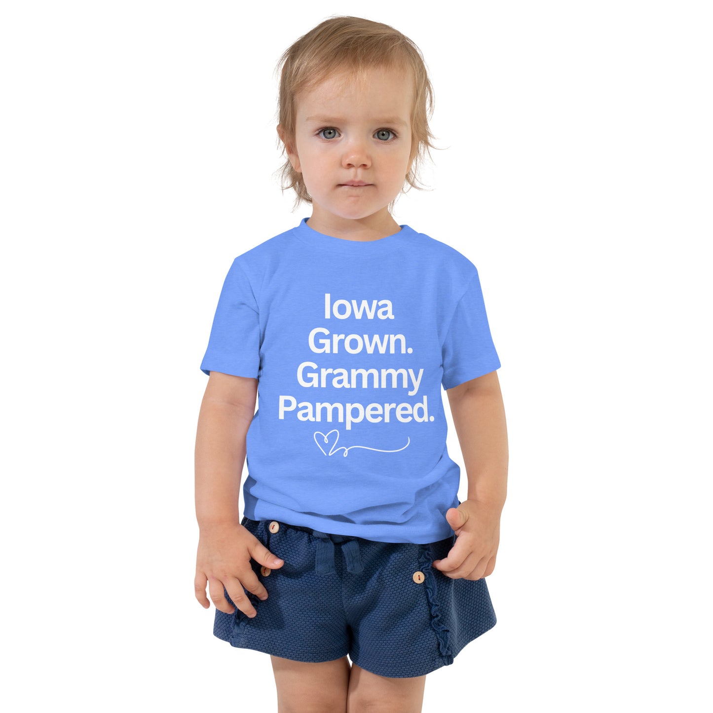 Iowa Grown. Grammy Pampered. Toddler Short Sleeve Tee