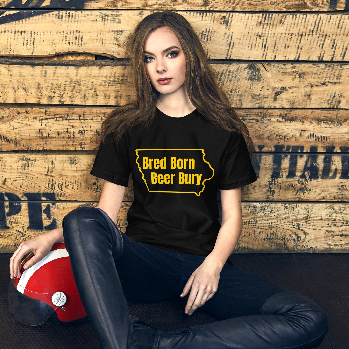 Bred Born Beer Bury Unisex t-shirt