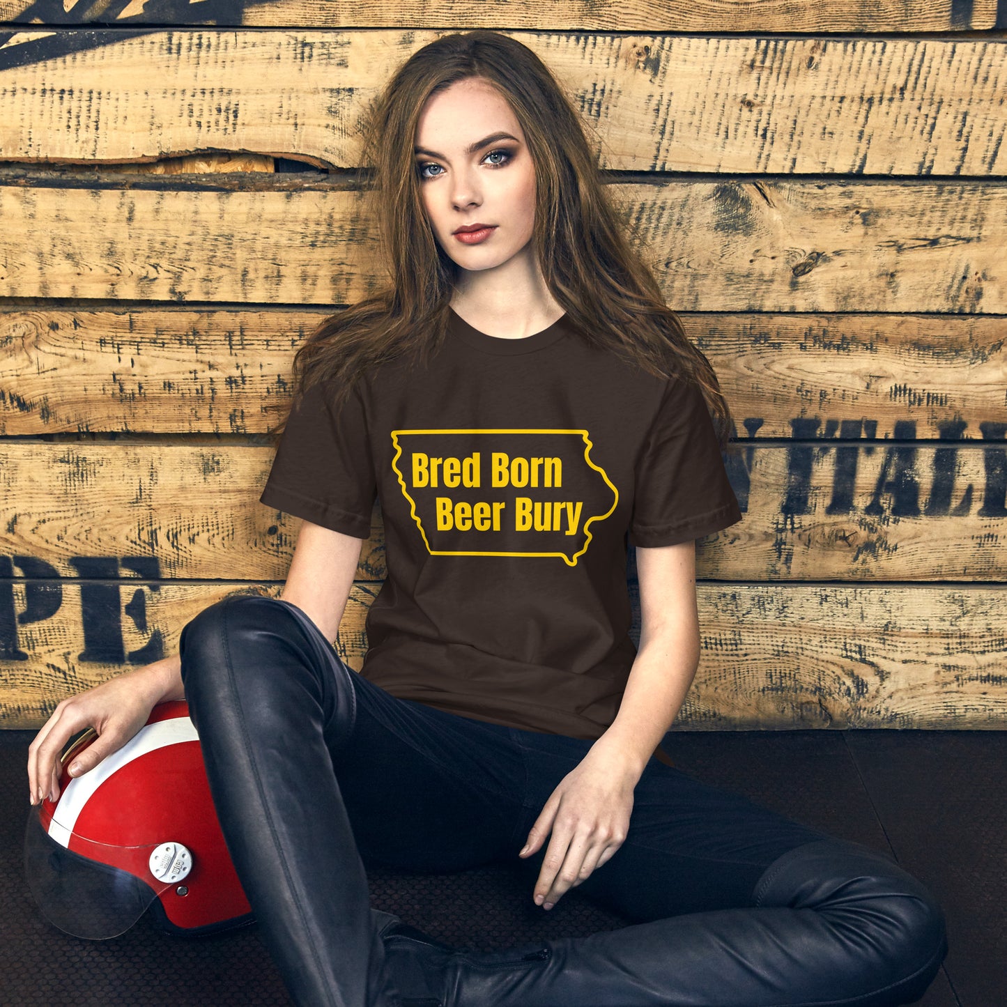 Bred Born Beer Bury Unisex t-shirt