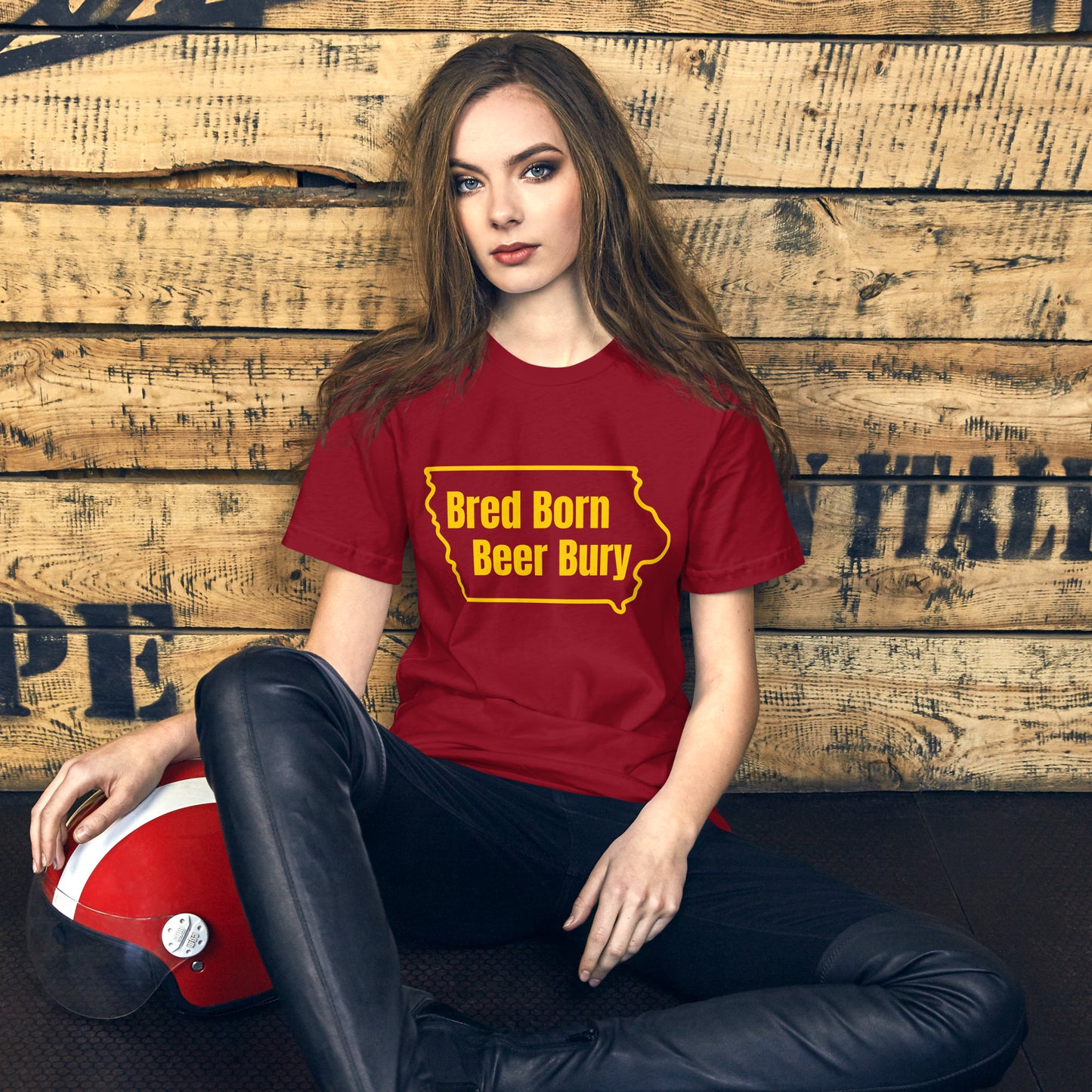 Bred Born Beer Bury Unisex t-shirt