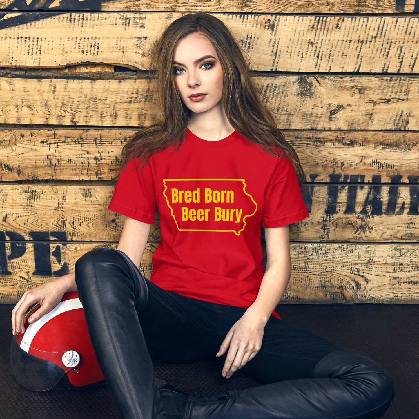 Bred Born Beer Bury Unisex t-shirt